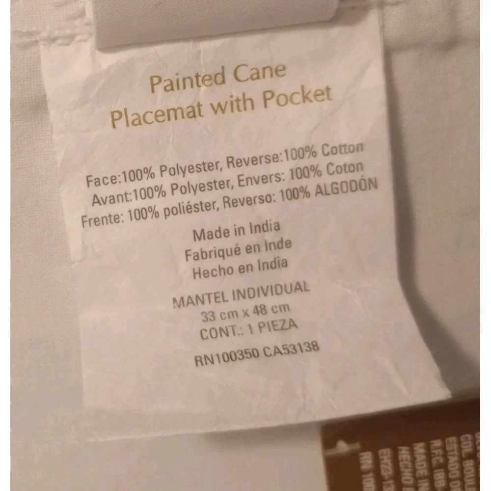 Everhome Placements Indoor Outdoor With Pocket Painted Cane 13